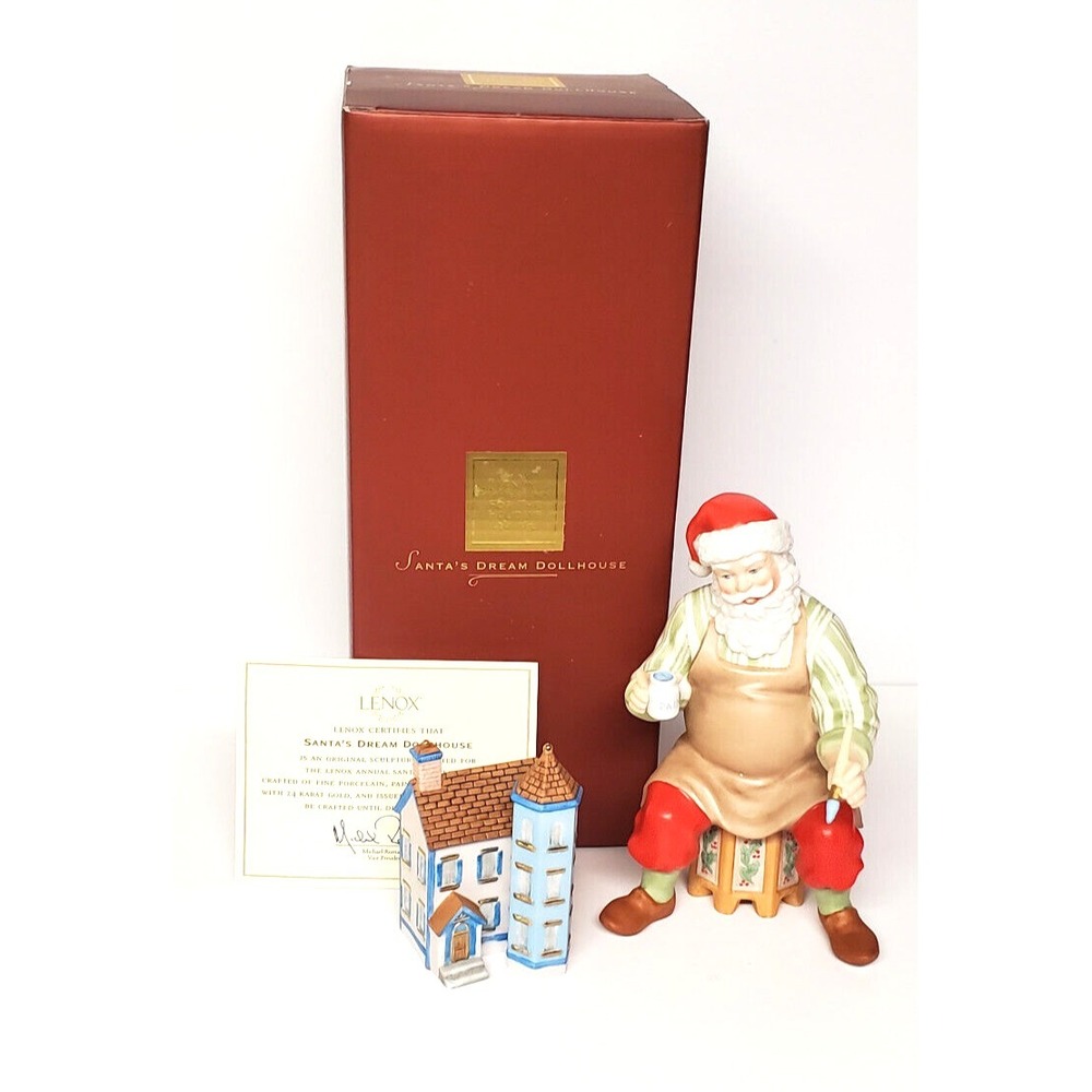 Lenox Santa Annual 2007 Santa's Dream Dollhouse‎ 2PC Set With Box & COA